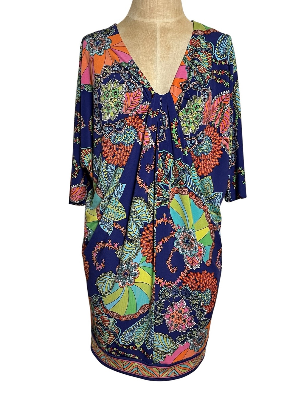 Trina Turk Dresses Psychedelic Print Swim Cover Up Resort Dress Size 4